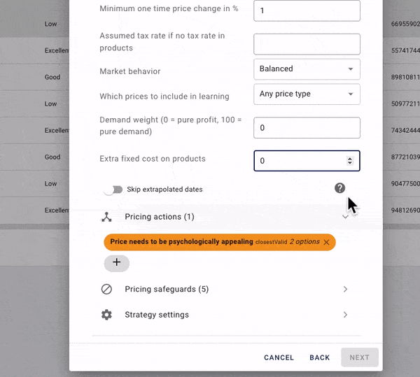 fixed costs in app