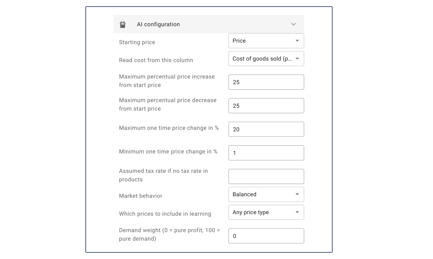 AI-based price optimization