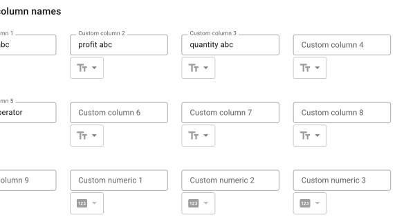 custom columns